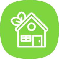 Eco Home Vector Icon Design