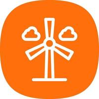 Wind Turbine Vector Icon Design