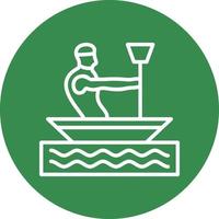 Canoeing Vector Icon Design