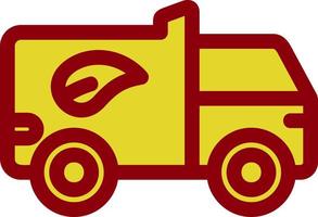 Eco Truck Vector Icon Design