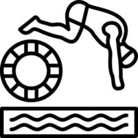 Rescue Swimming Vector Icon Design