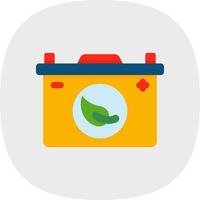 Eco Battery Vector Icon Design