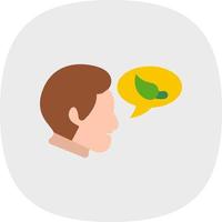 Eco Talk Vector Icon Design