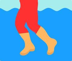 Aqua Jogging Vector Icon Design