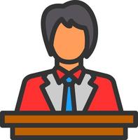 Director Female Vector Icon Design