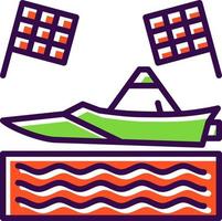 Powerboat Racing Vector Icon Design