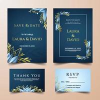 Modern Wedding Invitation Template vector