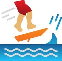 diseño de icono de vector de skimboard