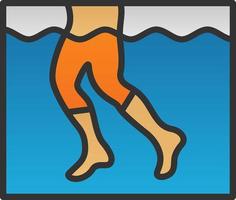 Aqua Jogging Vector Icon Design