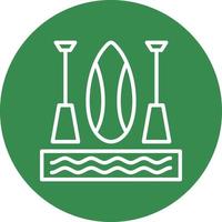 Paddleboarding Vector Icon Design