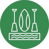 Paddleboarding Vector Icon Design