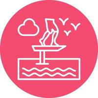 Sit Down Hydrofoiling Vector Icon Design