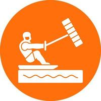 Kitesurfing Vector Icon Design