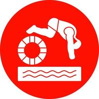 Rescue Swimming Vector Icon Design