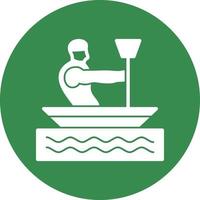 Canoeing Vector Icon Design