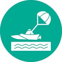 Parasailing Vector Icon Design
