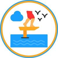 Sit Down Hydrofoiling Vector Icon Design