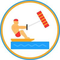 diseño de icono de vector de kitesurf