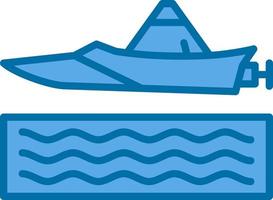 Jet Sprint Boat Racing Vector Icon Design