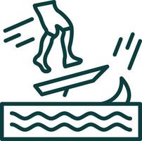 diseño de icono de vector de skimboard