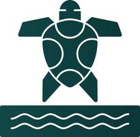 Sea Turtle Vector Icon Design