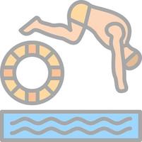 Rescue Swimming Vector Icon Design