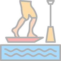 Standup Paddleboarding Vector Icon Design