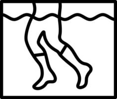Aqua Jogging Vector Icon Design