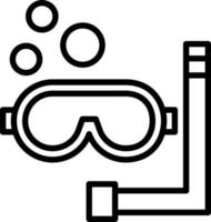 diseño de icono de vector de snorkel