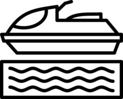 Jet Skiing Vector Icon Design