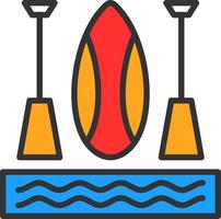 Paddleboarding Vector Icon Design