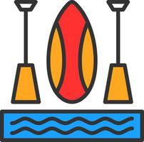 diseño de icono de vector de paddleboarding