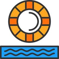 Lifebuoy Vector Icon Design