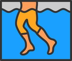 Aqua Jogging Vector Icon Design