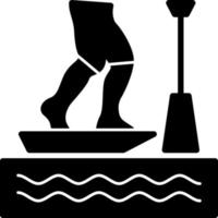 Standup Paddleboarding Vector Icon Design