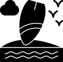 diseño de icono de vector de tabla de surf