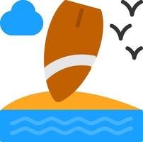 Surfboard Vector Icon Design