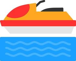 Jet Skiing Vector Icon Design