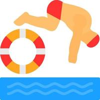 Rescue Swimming Vector Icon Design