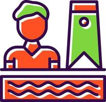 Bodyboarding Vector Icon Design