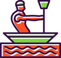 Canoeing Vector Icon Design