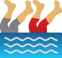 Artistic Swimming Vector Icon Design