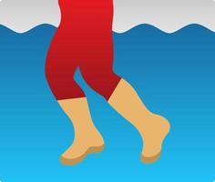 Aqua Jogging Vector Icon Design