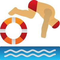 Rescue Swimming Vector Icon Design