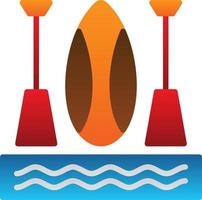 Paddleboarding Vector Icon Design