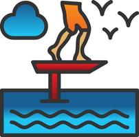 Sit Down Hydrofoiling Vector Icon Design