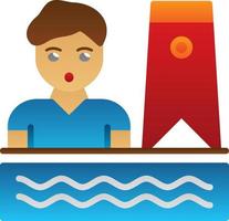 Bodyboarding Vector Icon Design