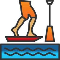 Standup Paddleboarding Vector Icon Design