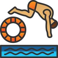 diseño de icono de vector de natación de rescate