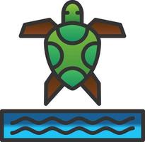 Sea Turtle Vector Icon Design